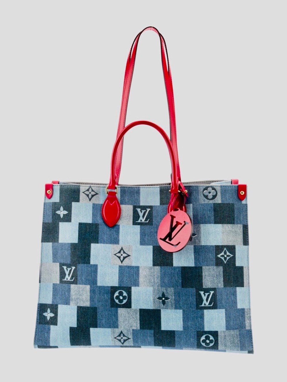 Louis Vuitton
Damier and Monogram Patchwork Denim OnTheGo